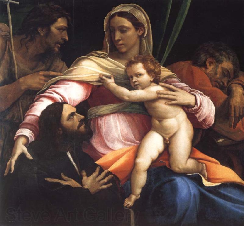 Sebastiano del Piombo The Madonna and Child with Saints Joseph and John the Baptist and a Donor Spain oil painting art